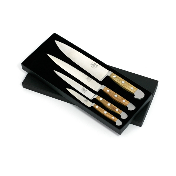 The GÜDE ALPHA OLIVE 4 piece Knife Set 4-X000