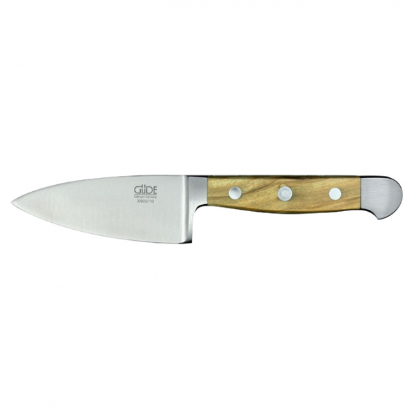 The GÜDE ALPHA OLIVE Hard Cheese Knife 10cm 155g