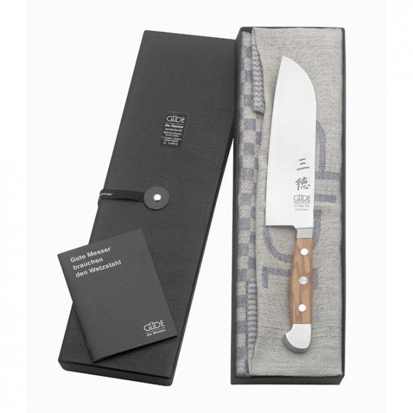 Geschenkset das Güde Alpha Olive Santoku glatt G-X746/18