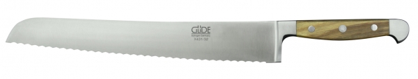 The GÜDE ALPHA OLIVE Large Bread Knife "Franz Güde" Lefthand 32cm 370g