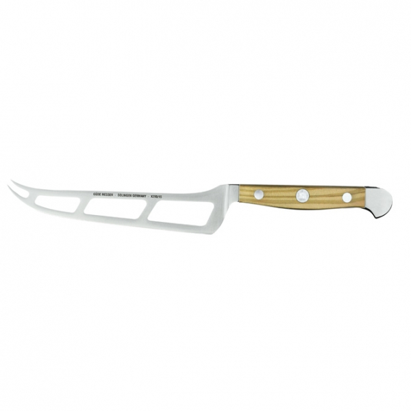 The GÜDE ALPHA OLIVE Soft Cheese Knife 15cm 65g
