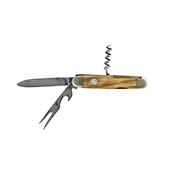 The GÜDE ALPHA OLIVE Pocket Knife with Pitch Fork 7cm 100g